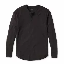 CUTS Crew Curve Hem Henley Long Sleeve