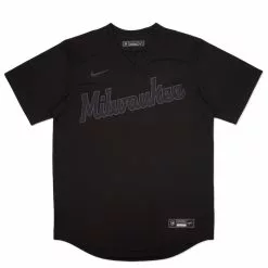 NIKE Brewers Pitch Black Replica Jersey